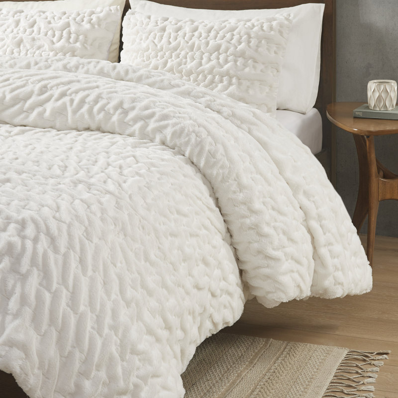 Lark Manor Almagul Ruched Fur Down Alternative Comforter Set & Reviews